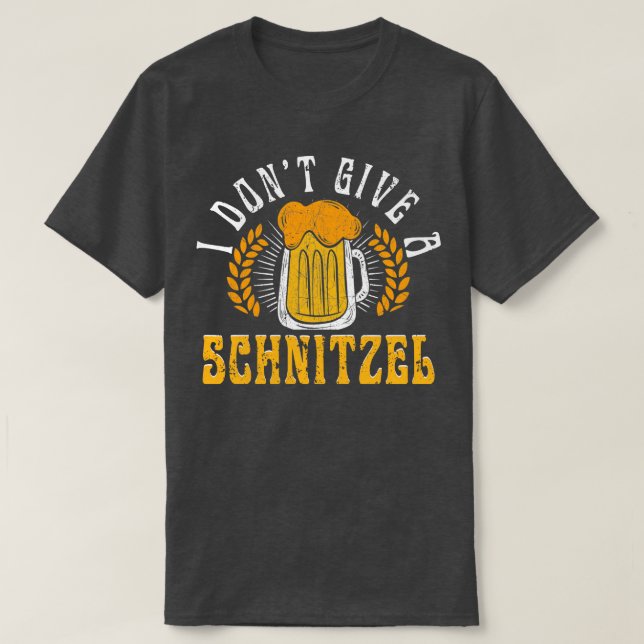 I Dont Give a Schnitzel Funny German 2 T-Shirt (Design vorne)