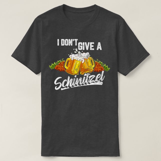 I Don't Give A Schnitzel German Germany Wurst Okto T-Shirt (Design vorne)