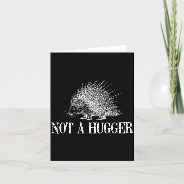 I Don't Hug Apparel Funny Introvert Rcune Tee - Un Karte (Vorderseite)