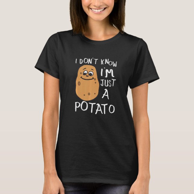 I Don't Know I'm Just A Potato Premium T-Shirt (Vorderseite)