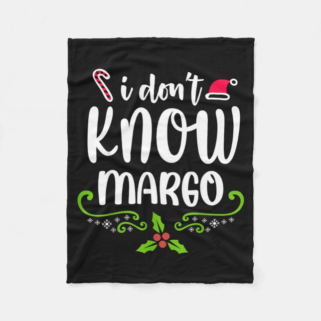 I Don't Know-margo Ugly Sweater Funny Christmas Fo Fleecedecke (Vorderseite)
