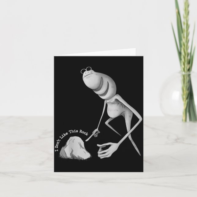 I Don't Like This Rock Funny Marcus The Worm Meme  Karte (Vorderseite)