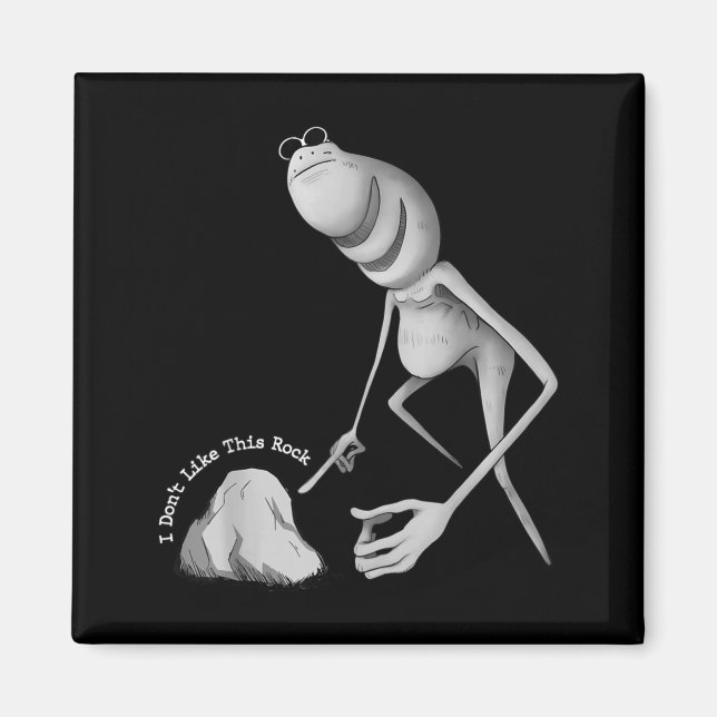 I Don't Like This Rock Funny Marcus The Worm Meme  Magnet (Vorne)
