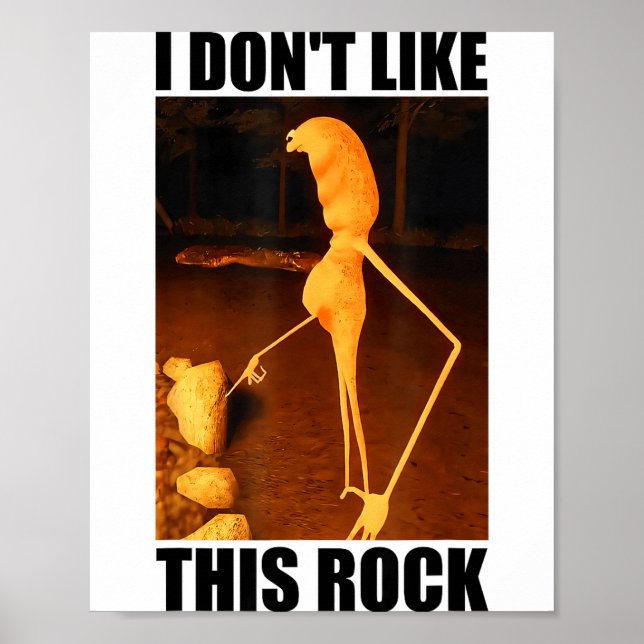 I Don't Like This Rock Funny Marcus The Worm Meme  Poster (Vorne)