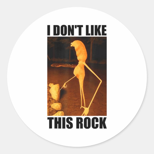 I Don't Like This Rock Funny Marcus The Worm Meme  Runder Aufkleber (Vorderseite)