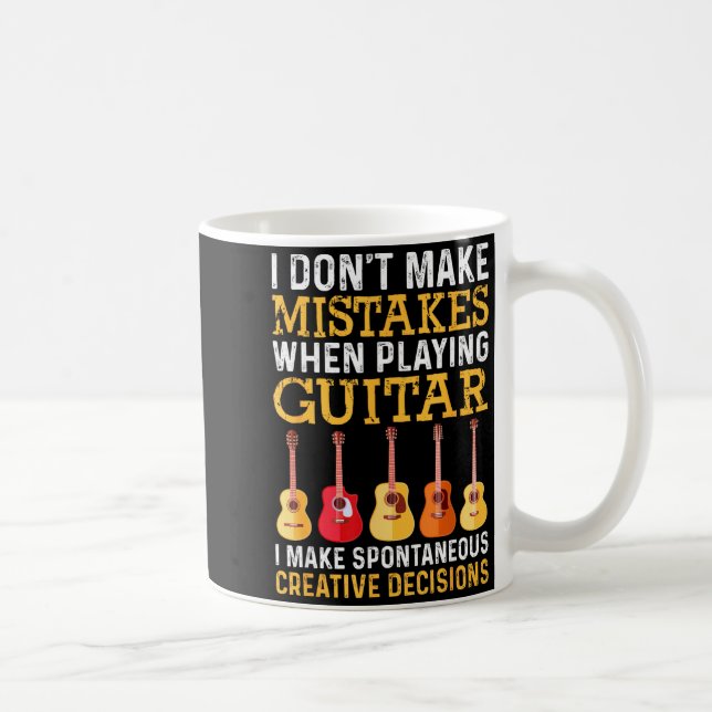 I Don't Make Mistakes When Playing Guitar Funny Gu Kaffeetasse (Rechts)