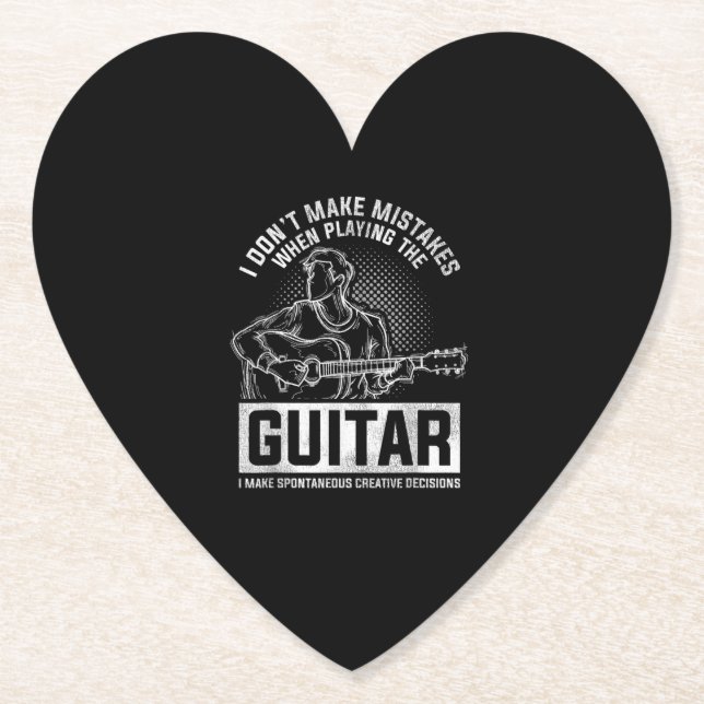 I Don't Make Mistakes When Playing The Guitar Untersetzer (Vorderseite)