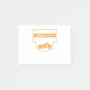 I Dont Snore I Dream Im A Motorrad Schnarchen Post-it Klebezettel