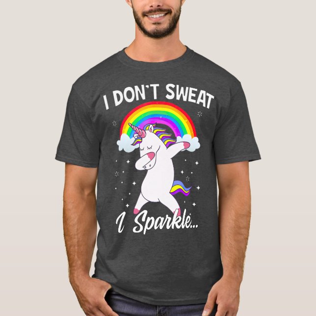 I dont sweat I Sparkle Unicorn Women Christmas (Devant)
