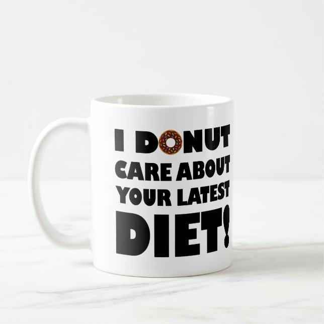 I Donut Care Funky Mug ou Travel Mug (Gauche)