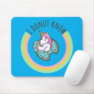 I Donut Know   Einhorn Mousepad