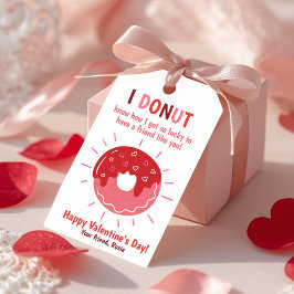 I Donut Know How Lucky Valentine Gift Tag Geschenkanhänger
