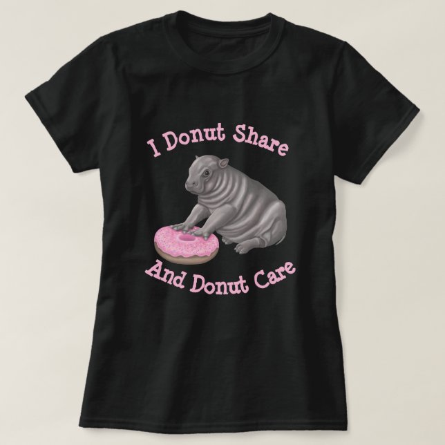 I donut share - hippo T-Shirt (Design vorne)