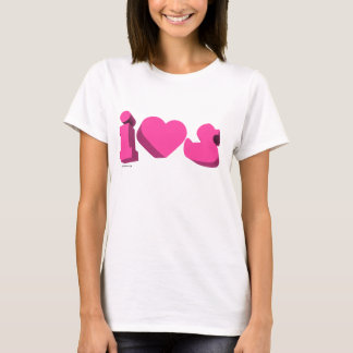 I duckt Herz-Gummi 3D (Girlie) T-Shirt