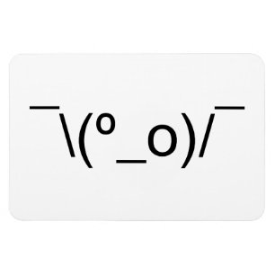 I Dunno LOL Ø\(º_o)/ Ø Emoticon Japanisch Kaomoji Magnet