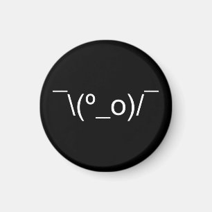 I Dunno LOL Ø\(º_o)/ Ø Emoticon Japanisch Kaomoji Magnet