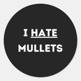 I E Mullets Runder Aufkleber