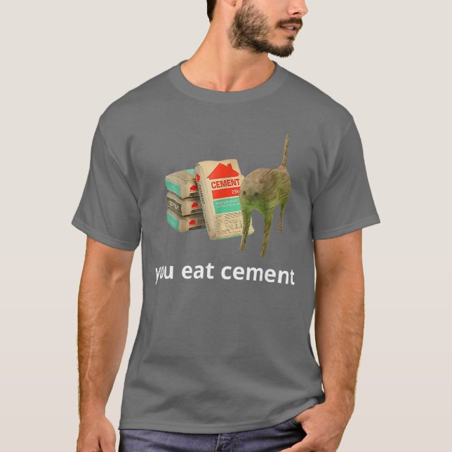 I Eat Cement Cursed Cat Funny Oddly Specific Dank  T-Shirt (Vorderseite)