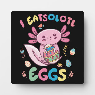 I Eatsolotl Eggs Rabbit Axolotl Bunny Oaster Fotoplatte