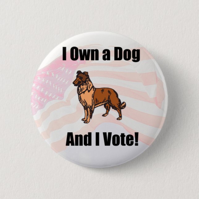 I einen Hundeknopf besitzen Button (Vorderseite)