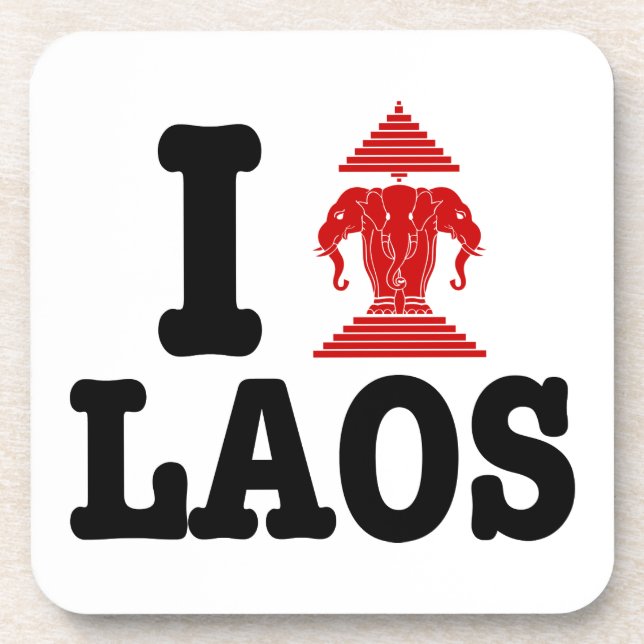 I Erawan (Liebe) Laos Untersetzer (Vorderseite)