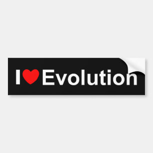 I Evolution der Liebe-(Herz) Autoaufkleber