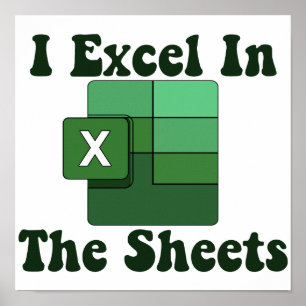 I Excel in Sheets - Excel Tabellenkalkulation Poster