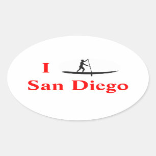 I Fastfood- Paddel-Brett-San Diego Aufkleber
