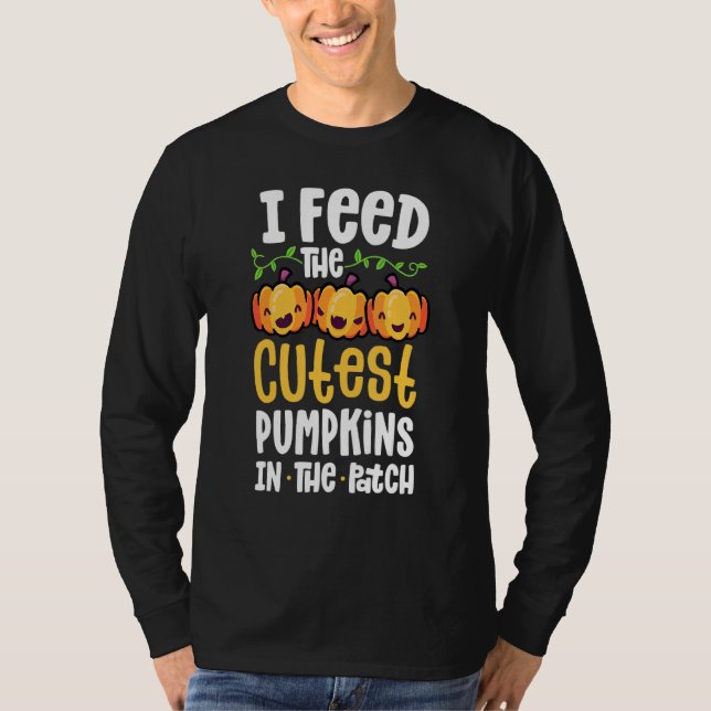 I Feed The Cutest Pumpkins In The Patch Lunch Lady T-Shirt (Vorderseite)