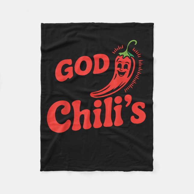 I Feel God In This Chili S Tonight.  Fleecedecke (Vorderseite)