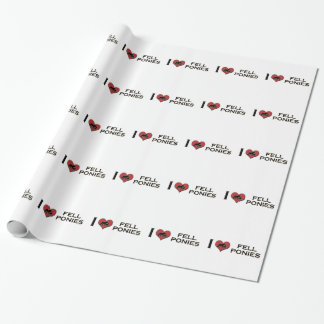 I fiel Liebe Ponys:  "Ich Herz fiel Ponys " Geschenkpapier