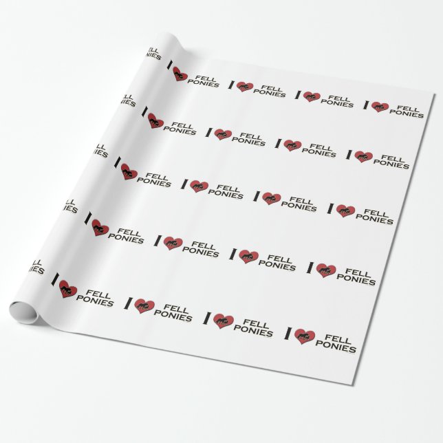 I fiel Liebe Ponys:  "Ich Herz fiel Ponys " Geschenkpapier (Ungerollt)
