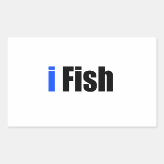 i Fisch Rechteckiger Aufkleber