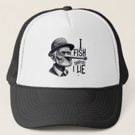 I Fish Therefore I Lie Cap Truckerkappe