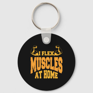 I Flex Muskeln bei Zuhause Bodybuilding Spaß Schlüsselanhänger