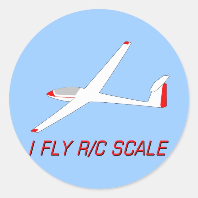I Fly R/C-Skala Runder Aufkleber (Vorderseite)