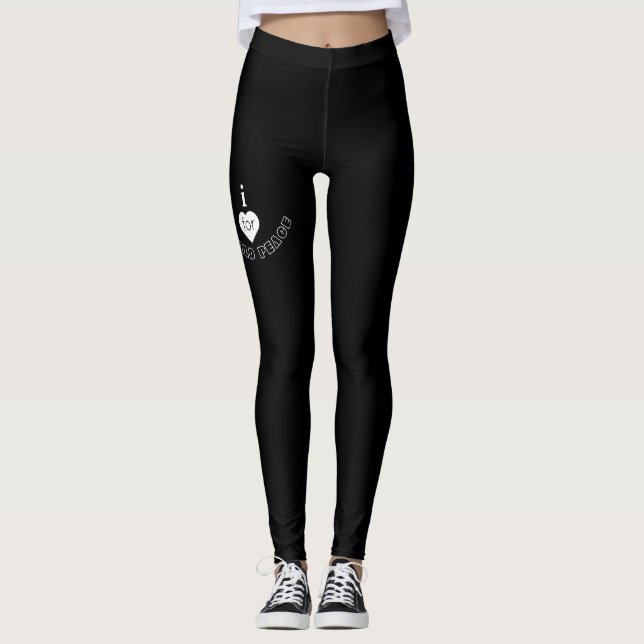 I For World Peace Black Leggings (Devant)