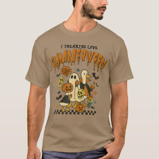 I Freaking Love Summerween Cute Ghost Summer Hallo T-Shirt