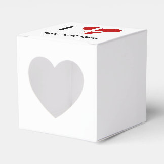 I (Funky Heart Shaped Danish Flag) Ihr Text Geschenkschachtel