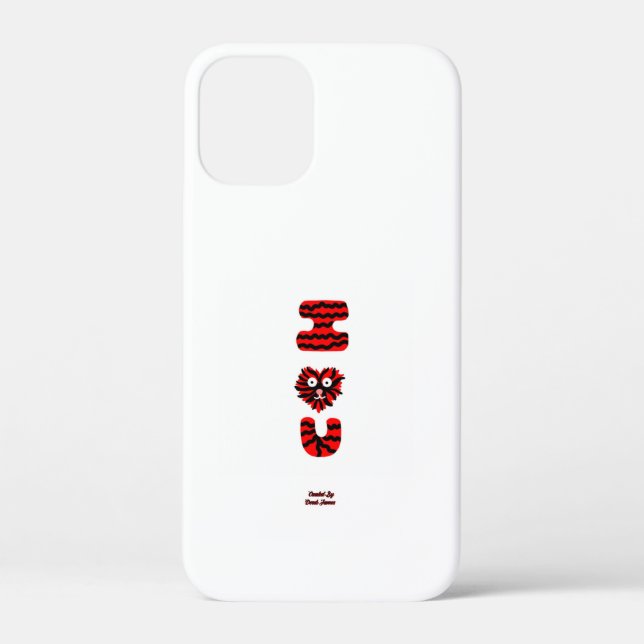 I Fuzzy U Apple iPhone 12 Mini-Fall Case-Mate iPhone Hülle (Rückseite)