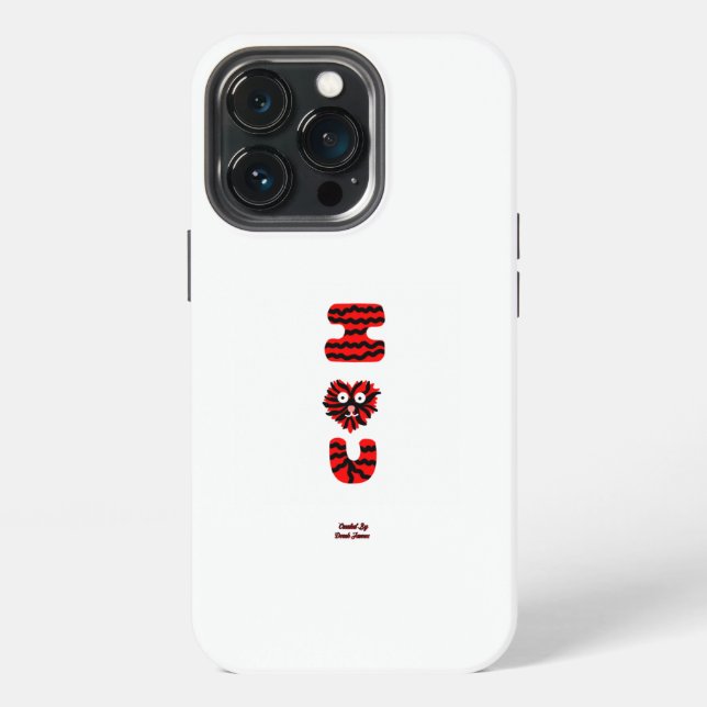 I Fuzzy U Apple iPhone 13 Pro Fall Hülle (Hinten)