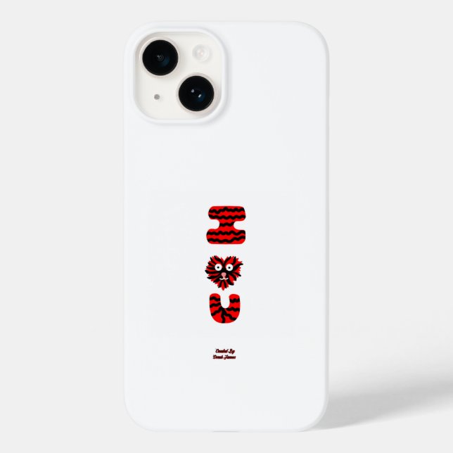I Fuzzy U Apple iPhone 14 Fall Case-Mate iPhone 14 Hülle (Rückseite)