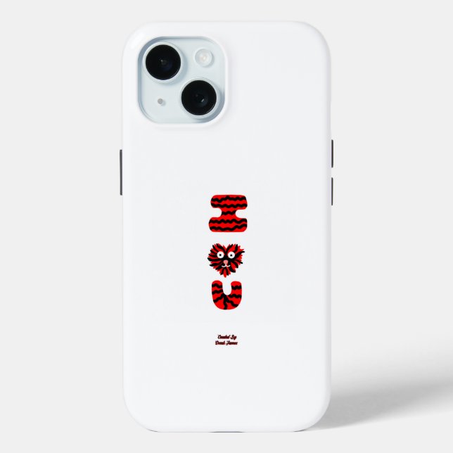 I Fuzzy U Apple iPhone 15 Fall Case-Mate iPhone Hülle (Rückseite)