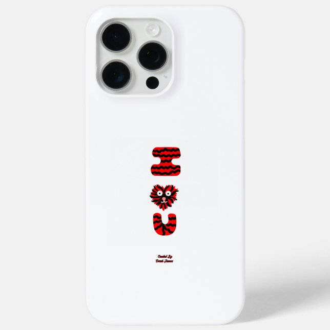 I Fuzzy U Apple iPhone 15 Pro Max Fall Case-Mate iPhone Hülle (Rückseite)