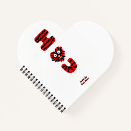 I Fuzzy U Heart Shaped Spiral Notebook Notizbuch