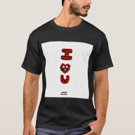 I Fuzzy U Men's Black Basic T Shirt