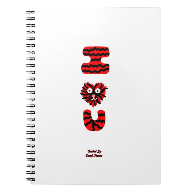 I Fuzzy U Spiral Foto Notebook Notizblock (Vorderseite)