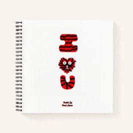 I Fuzzy U Spiral Notebook Notizbuch