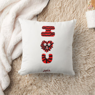 I Fuzzy U Square Throw Kissen