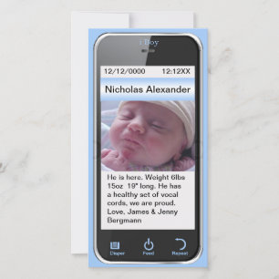 i Gary Faire-part de naissance moderne